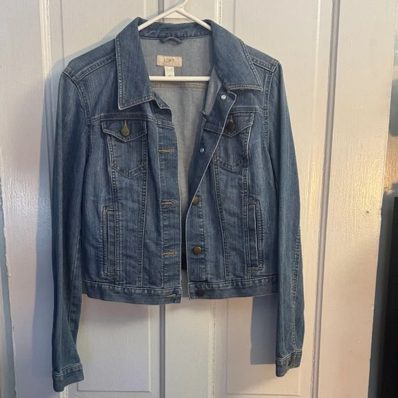 LOFT Classic Blue Jean Jacket - Picture 1 of 7